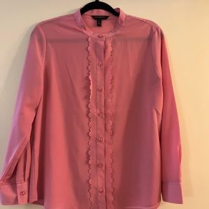 Banana Republic - pink long sleeve blouse